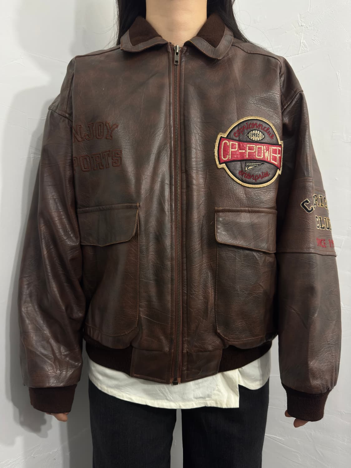 capricorn club heavy leather jacket 상품이미지4