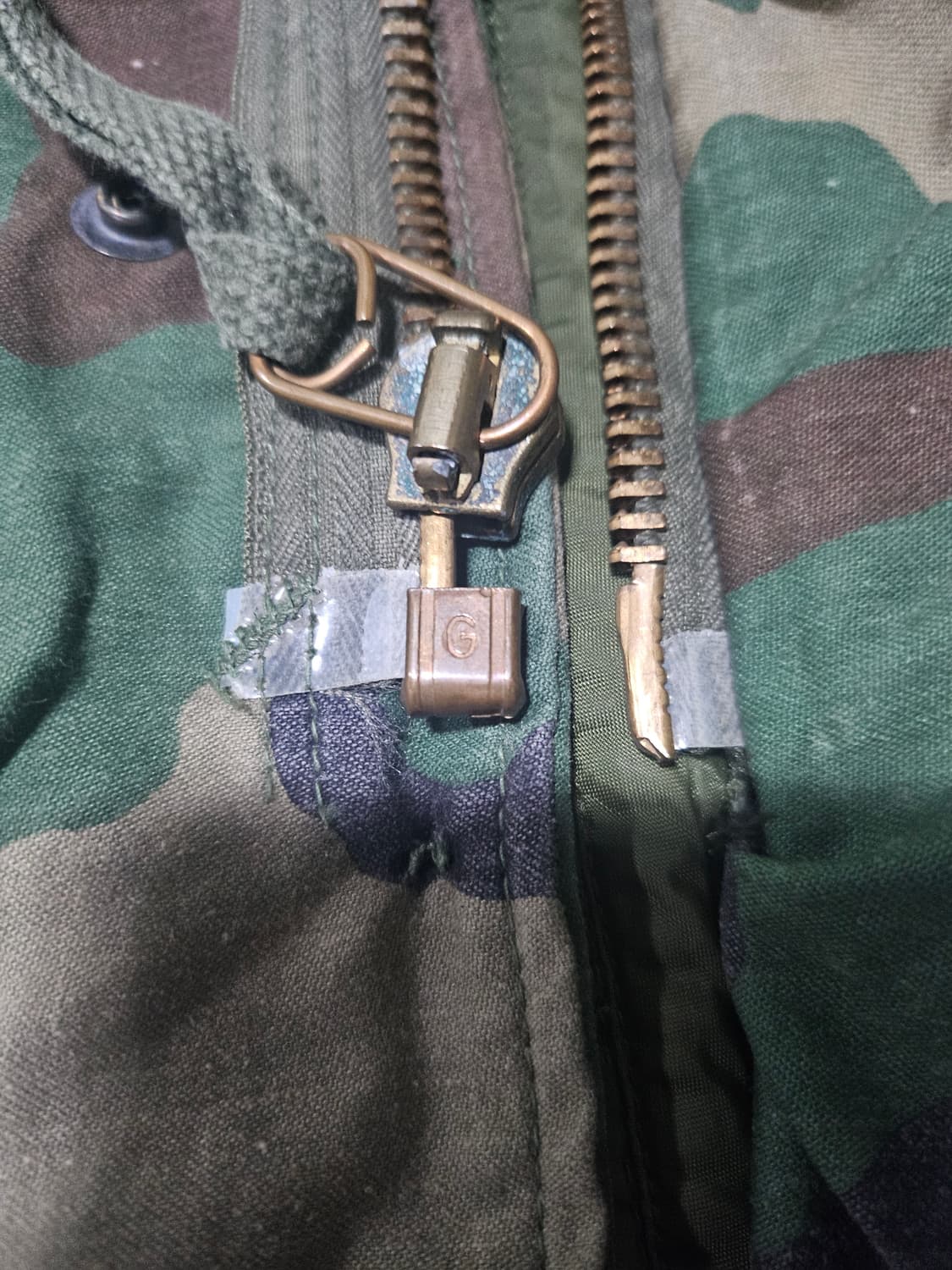 80s 미군오리지날 우드랜드 M65 필드자켓 셋 황동지퍼XL 상품이미지6