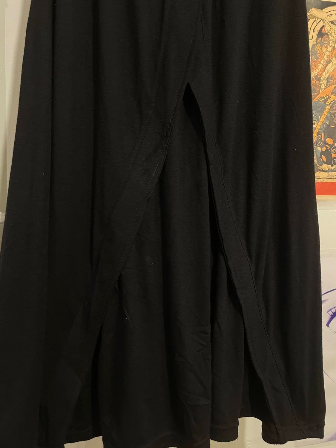 dig deep 디그딥 아일렛 리본 절개 레이스 블랙 롱스커트 펑크 상품이미지8