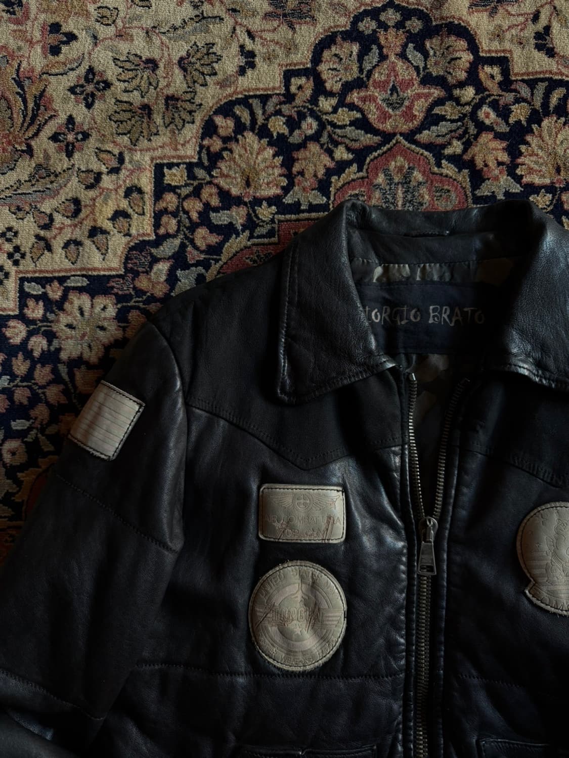 조르지오 브라토 A-2 플라이트 레더 자켓 100 상품이미지2