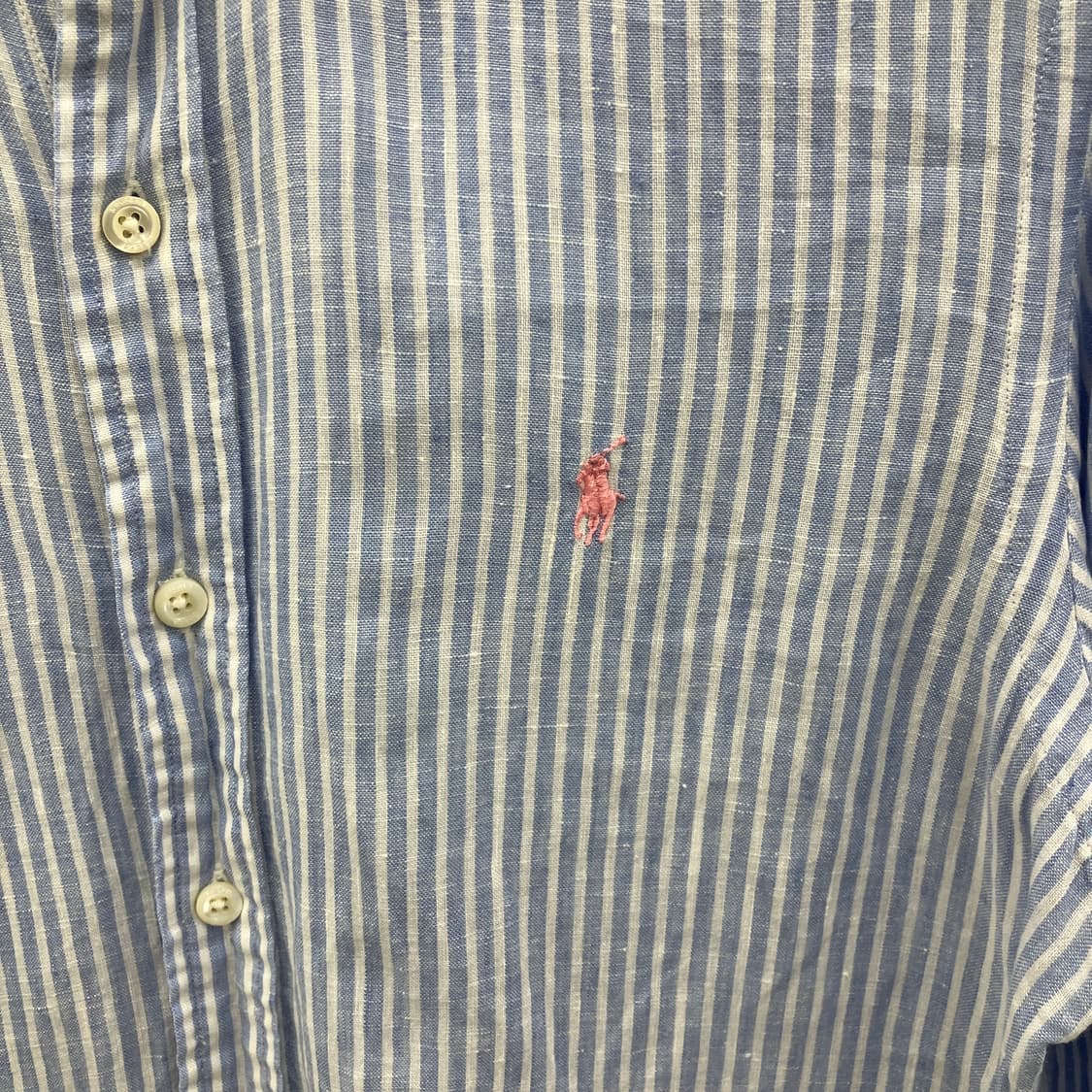 폴로 랄프로렌 스트라이프 린넨 셔츠 S 상품이미지4