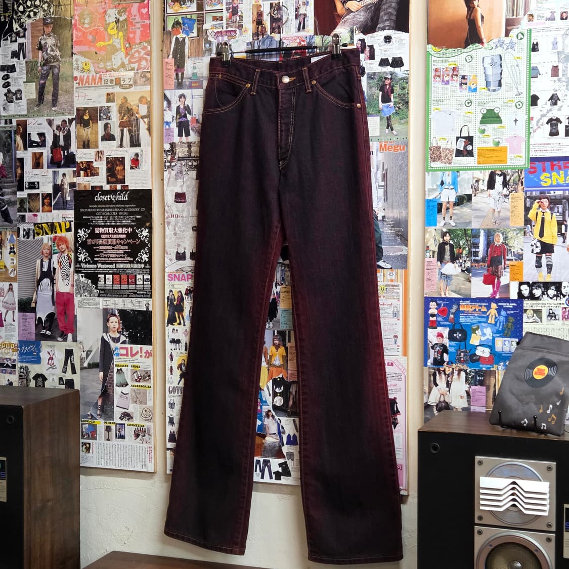 JPN 랭글러 버건디 워싱 부츠컷 팬츠 상품이미지5