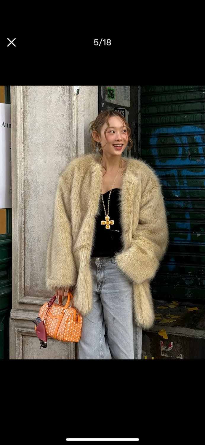 plzproject middle fur jacket 상품이미지5