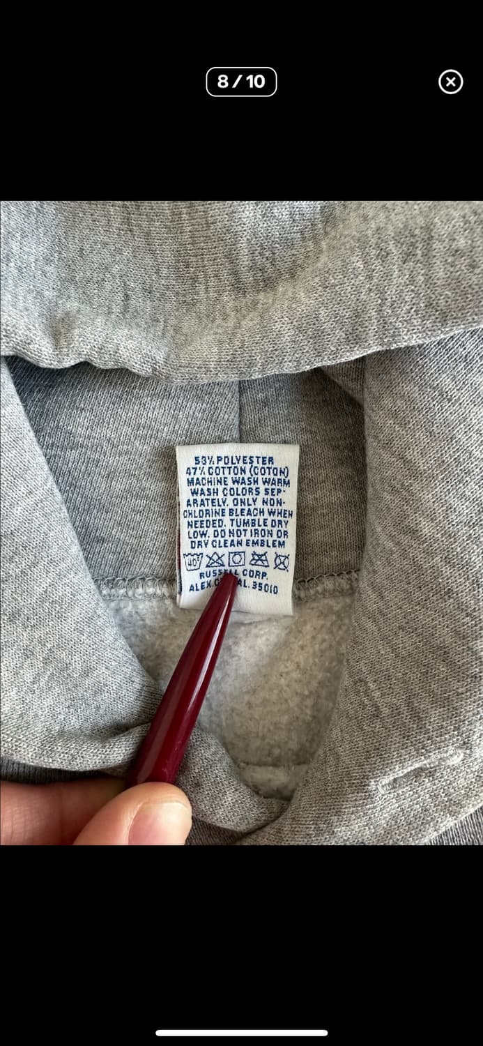 [M]빈티지 러셀 후드 그레이 usa 상품이미지8