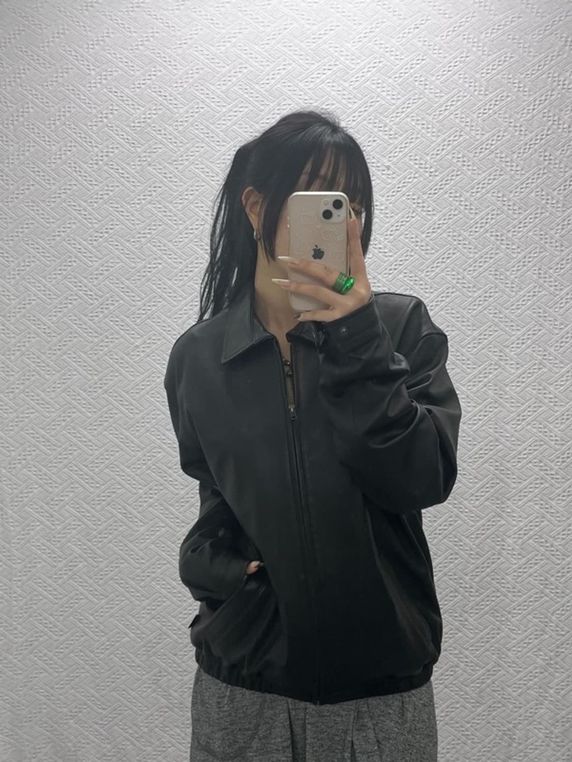 레프트 서울 빈티지 모던시크 락시크 가죽 자켓 M C08361 상품이미지1