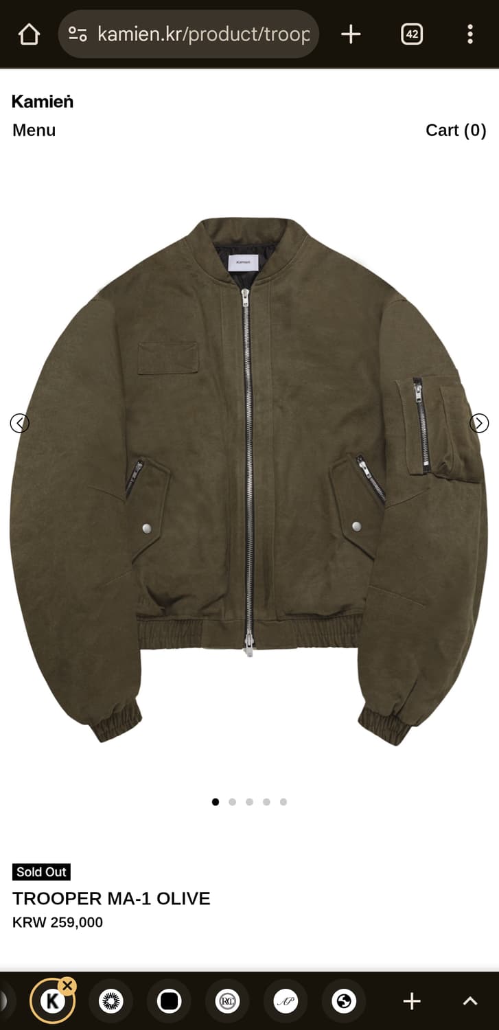 kamien Trooper MA-1 Olive OS 상품이미지1