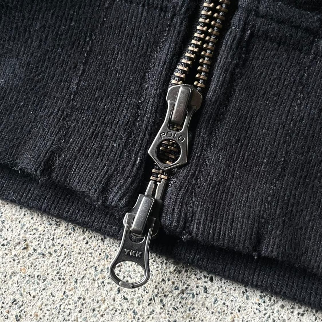 폴로 랄프 로렌 빅포니 골드 자수 체크 안감 투웨이 후드집업 블랙 상품이미지7