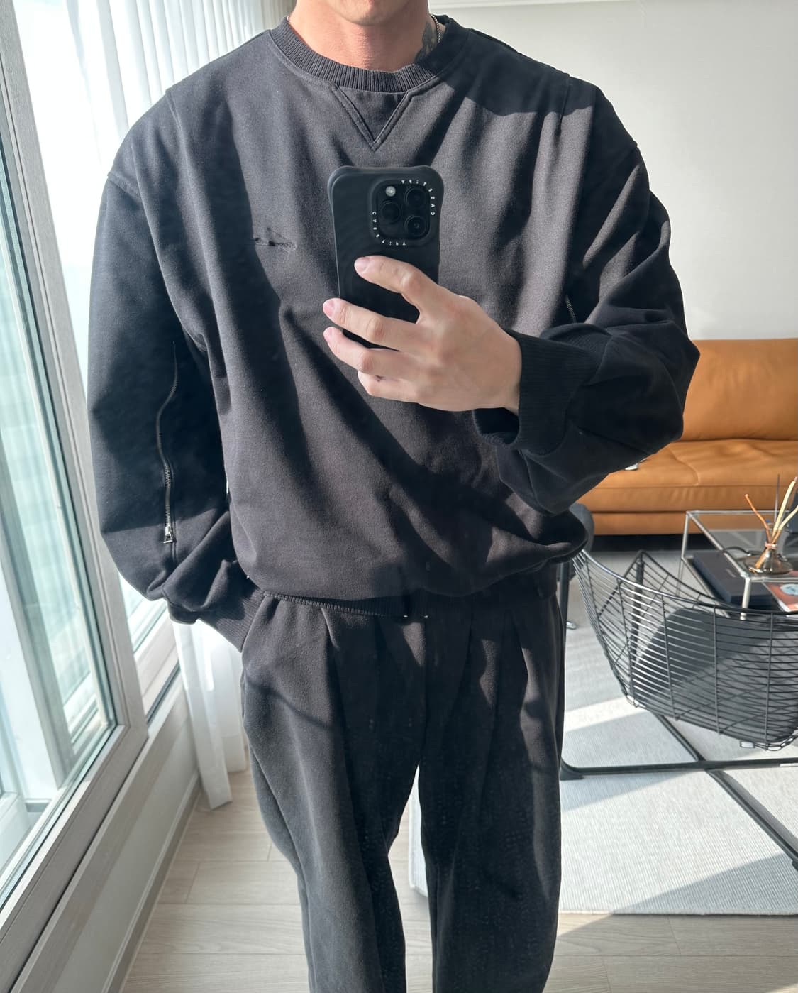 송지오옴므 아트워크 소매지퍼 벌룬맨투맨52(110)용3 상품이미지1