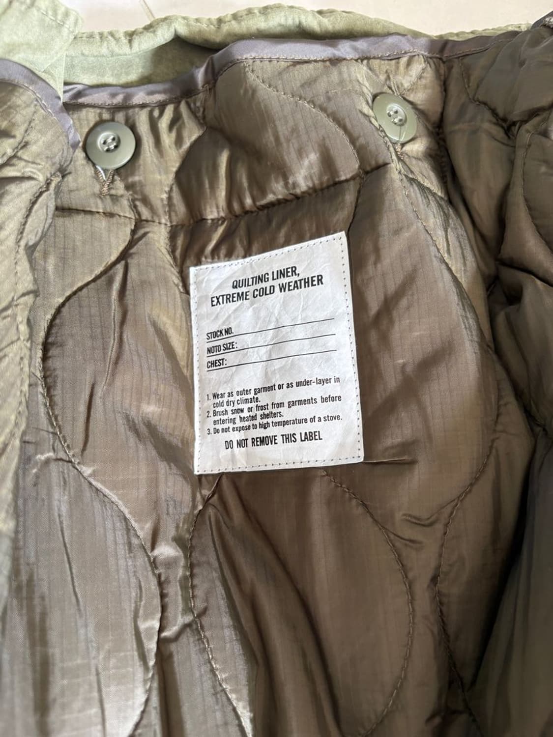 FADE PROCESSING M65 페이드 프로세싱 M65 라이너 세트 상품이미지6