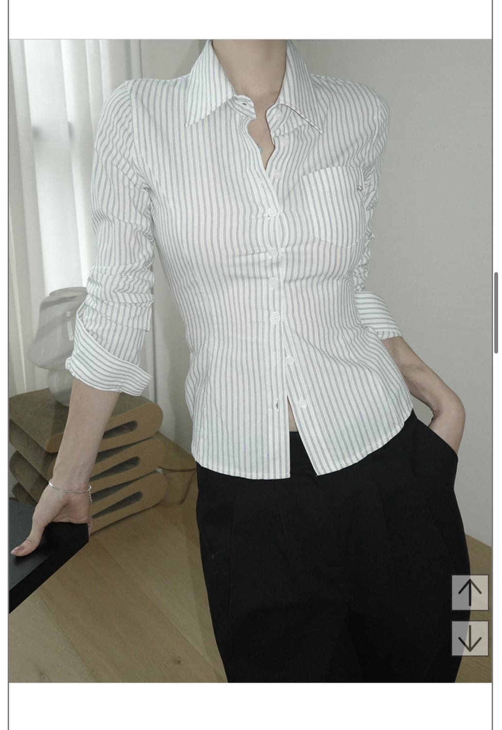 페일제이드 Linen Stripe Shirts 상품이미지1