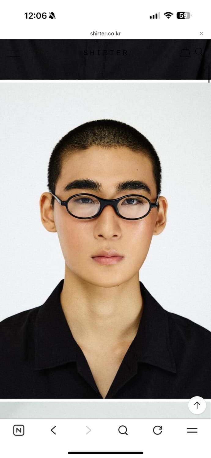 미완경 셔터 콜라보 안경 블랙 상품이미지4