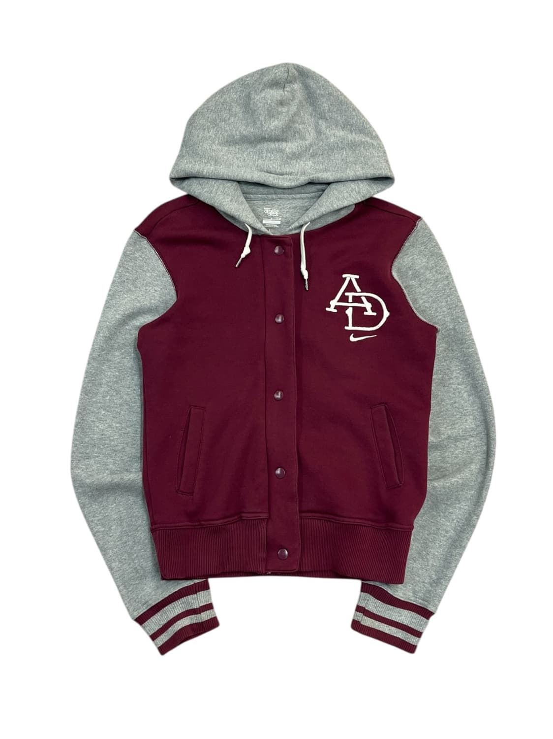 나이키 바시티 버튼 후드집업 버건디 키즈 L #csz2253 상품이미지3