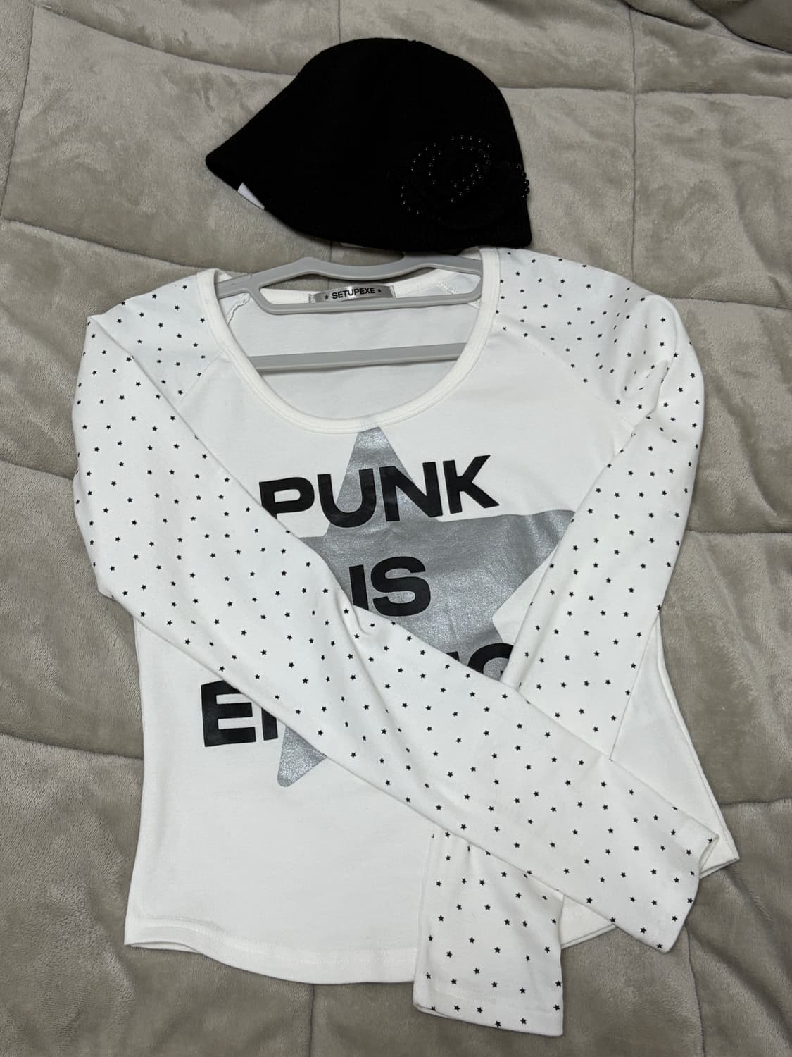 셋업이엑스이 펄 코사지 비니, 스타슬리브 펑크탑 상품이미지1