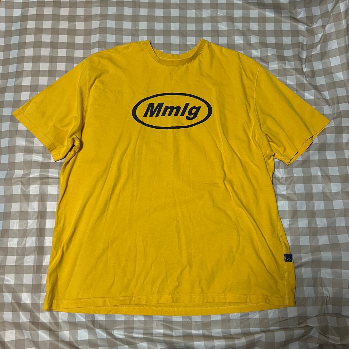 mmlg 반팔 L 옐로우 머스타드 블랙 검정 Y2K 상품이미지1