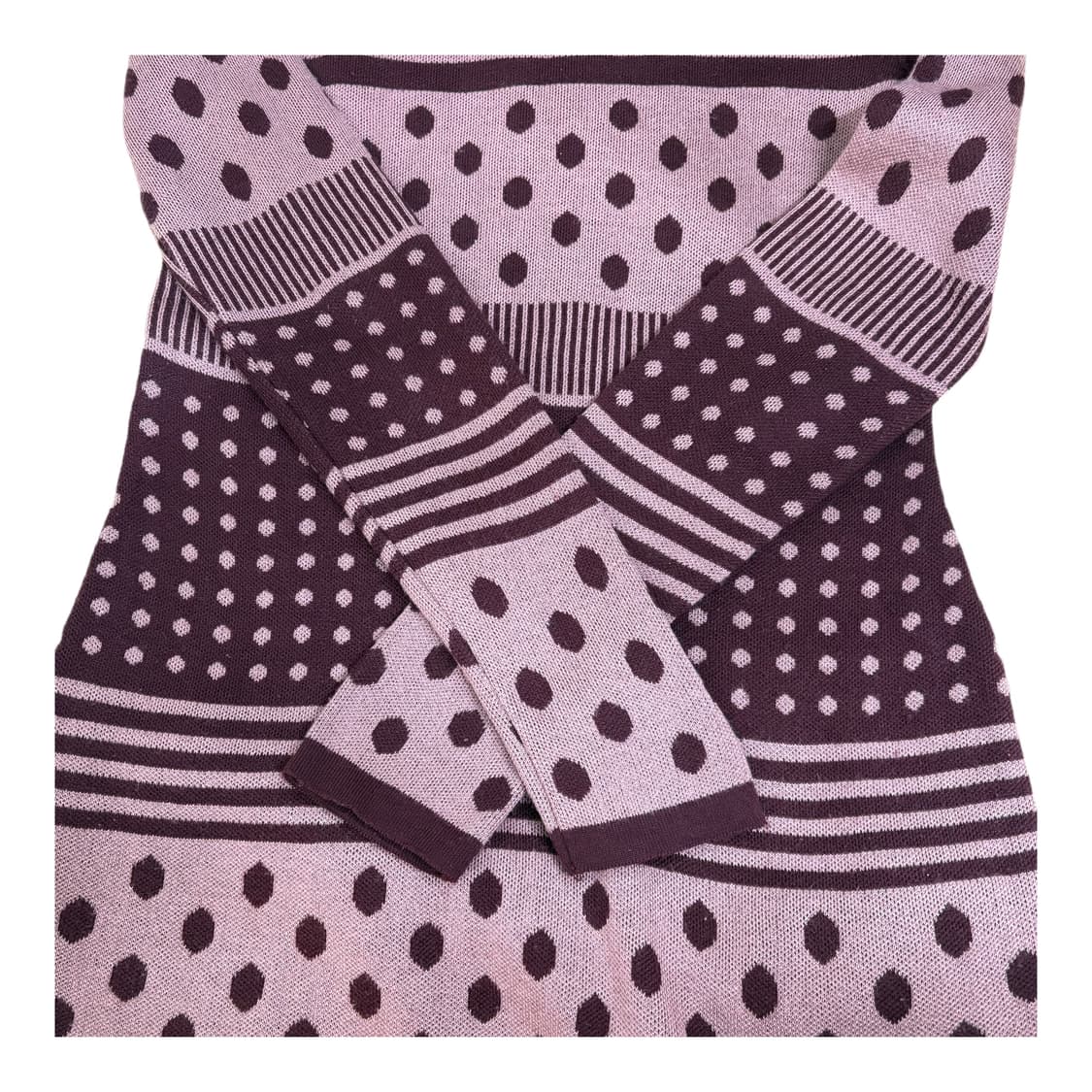 빈티지 Soup 핑크 도트 스트라이프 니트 원피스 상품이미지4