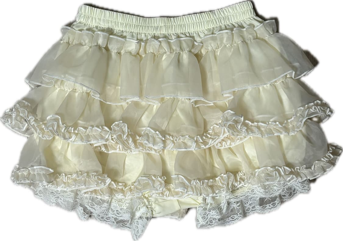 러프넥 튜튜 스커트 크림 상품이미지5