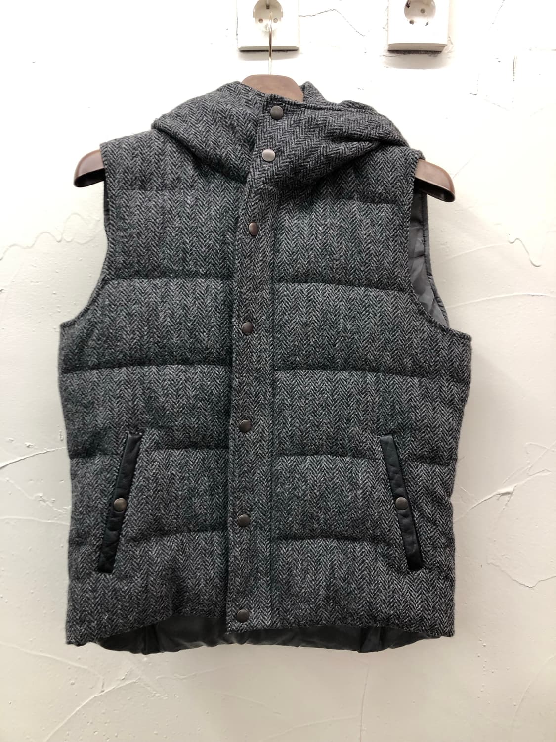 해리스 트위드 x com2ons code 패딩 베스트 상품이미지1