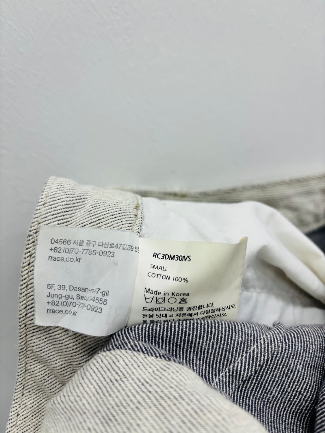 레이스(rrace) 빈티지 워싱 스트레이트 데님 팬츠 그레이 상품이미지4