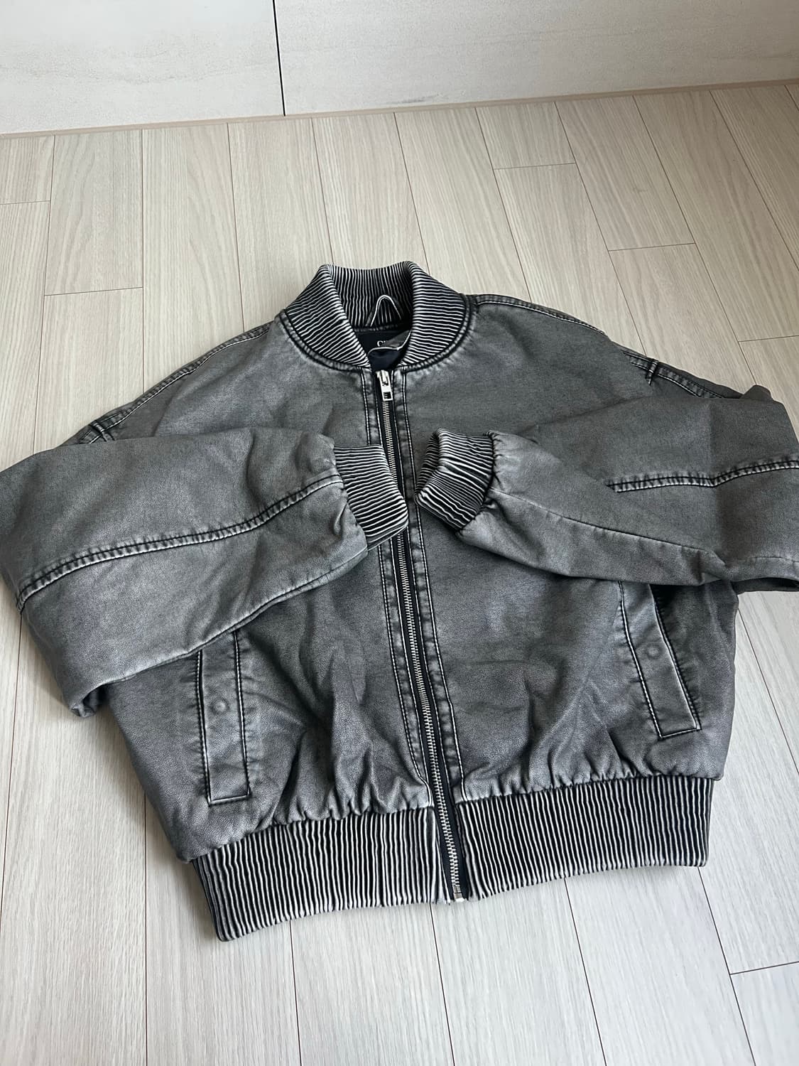 CIDER 레더 봄버 자켓 (새상품) 55사이즈 상품이미지1