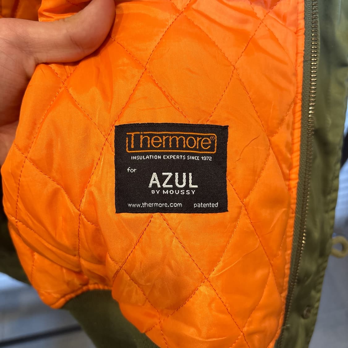 AZUL 아즈루 N-2B 플라이트 봄버자켓 빅후드 윈드가드 디테일 카키 상품이미지7