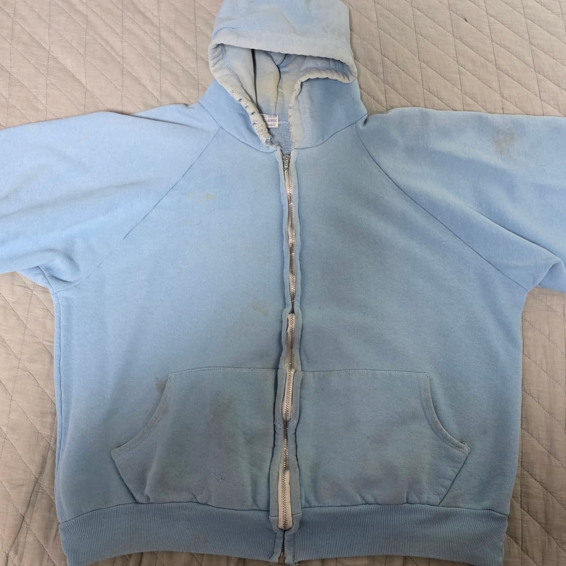 [L] 70s 빈티지 노브랜드 트래쉬드 후드집업 상품이미지5