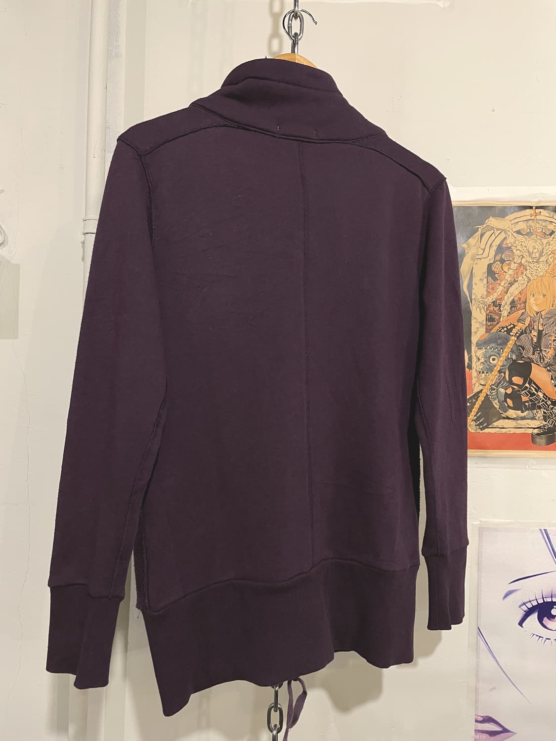 하이넥 골지 퍼플 집업 y2k 상품이미지4