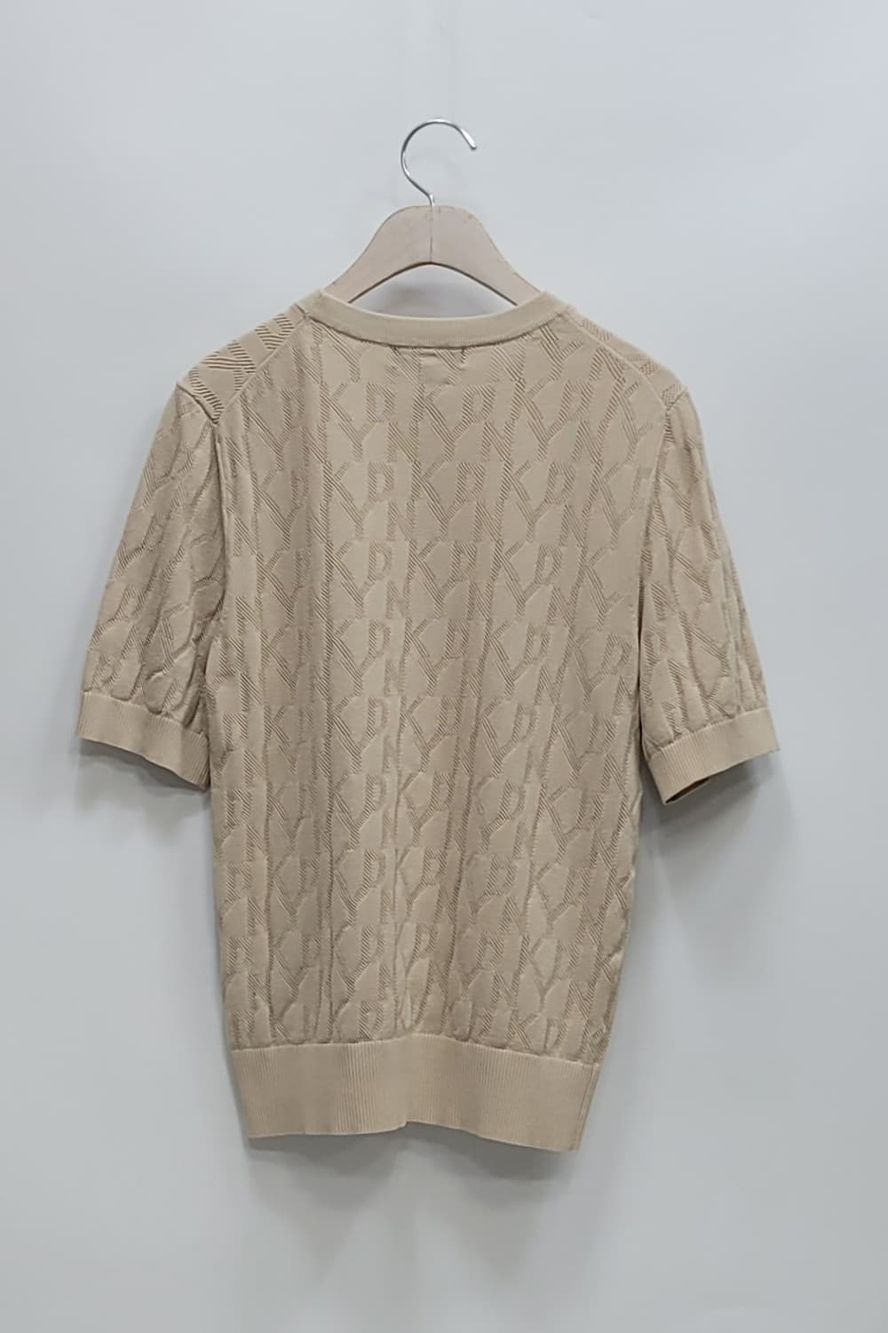 DKNY 23SS 한섬 DKNY 레이온 혼방 반팔 니트 / 여 M 베이지 상품이미지2
