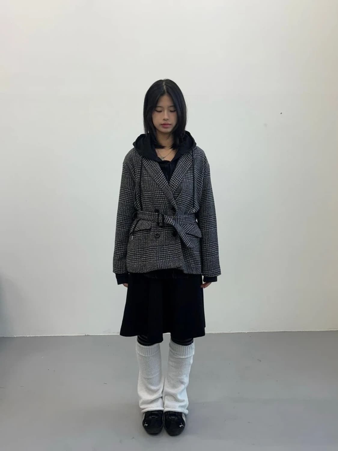 CHIP CLIP Check Double-Breasted Jacket 상품이미지1