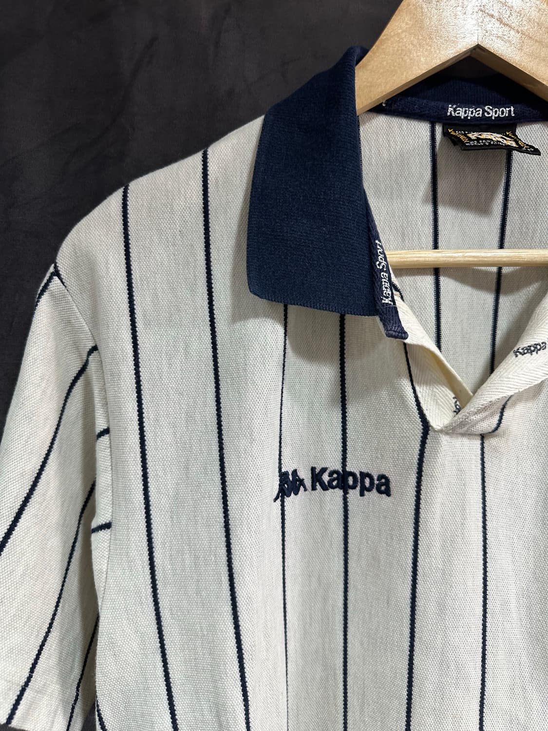 카파(Kappa) 일본판 스트라이프 반팔 카라티 빈티지 폴로셔츠M 상품이미지2