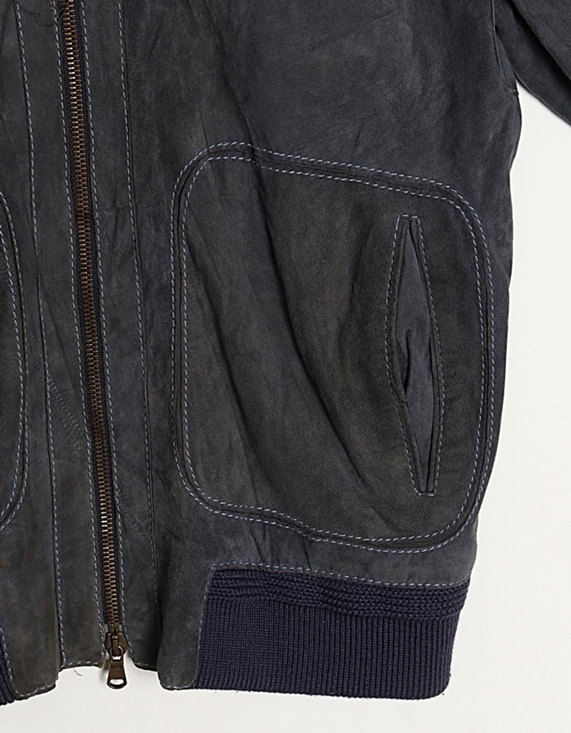 CINQUANTA Lambs Suede Zip Blouson 상품이미지5