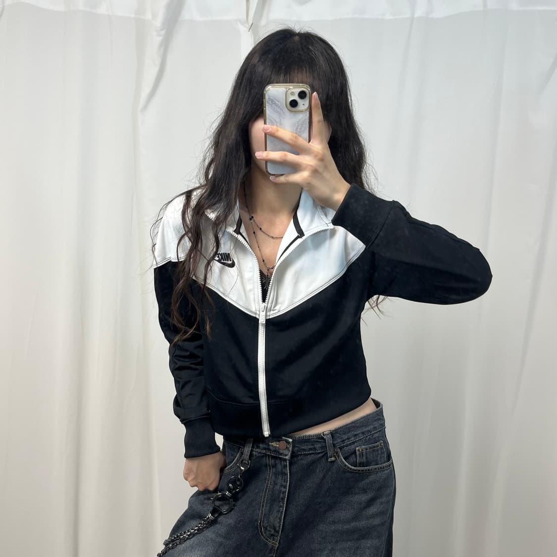 Nike black & white crop jersey 상품이미지2