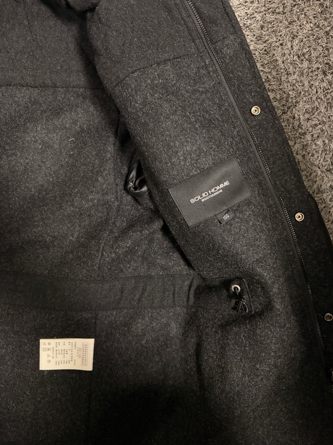 솔리드옴므 가죽배색자켓 100 상품이미지2