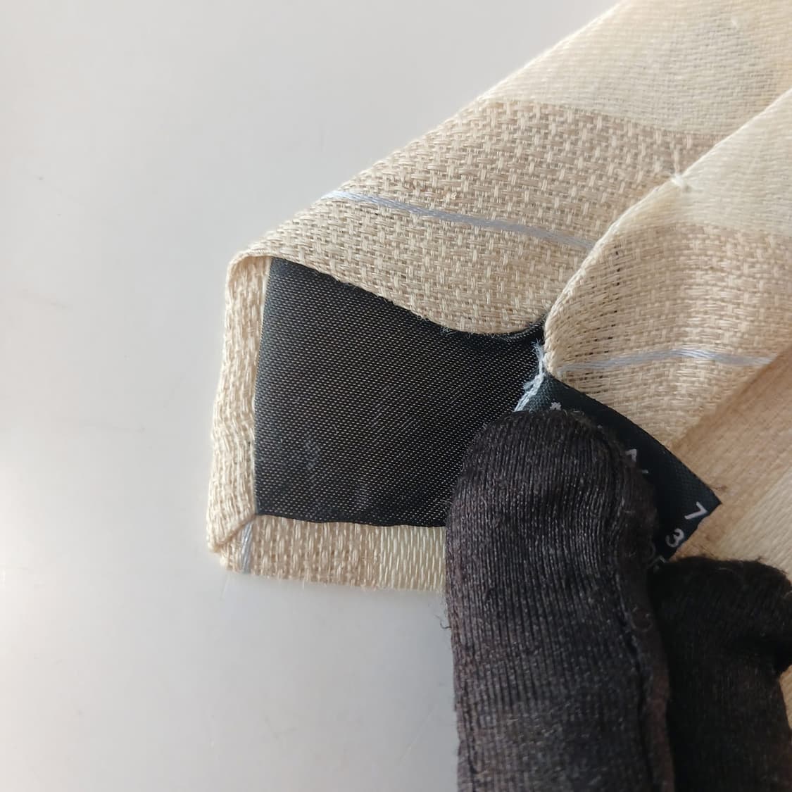 세루티 린넨 베이지 스트라이프 넥타이 9.4cm A등급 A19665 상품이미지10