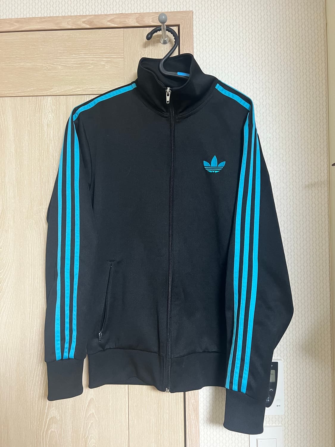 아디다스 파이어버드 져지 트랙탑 구파버 블랙 민트하늘색 아노깔 y2k 상품이미지1