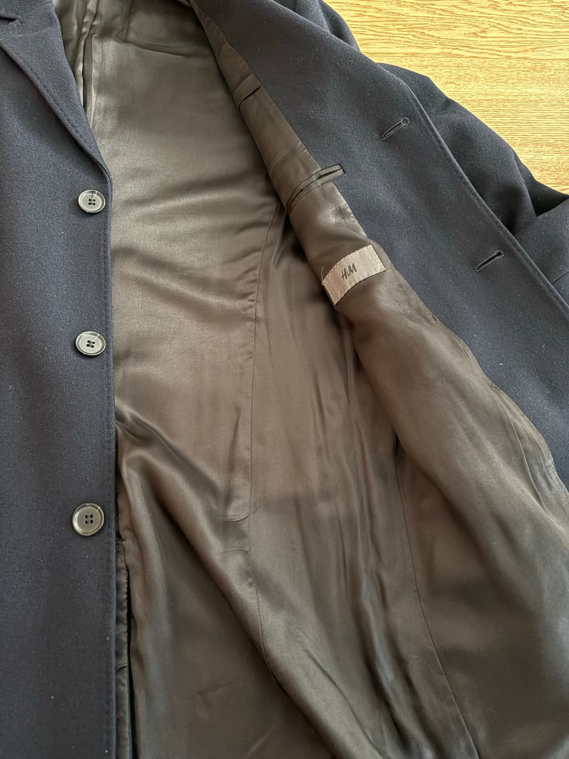 H&M coat navy 상품이미지3