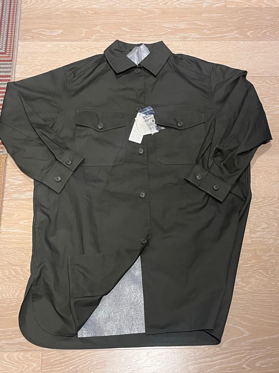 유니클로 C 셔츠형 롱 코트 상품이미지2