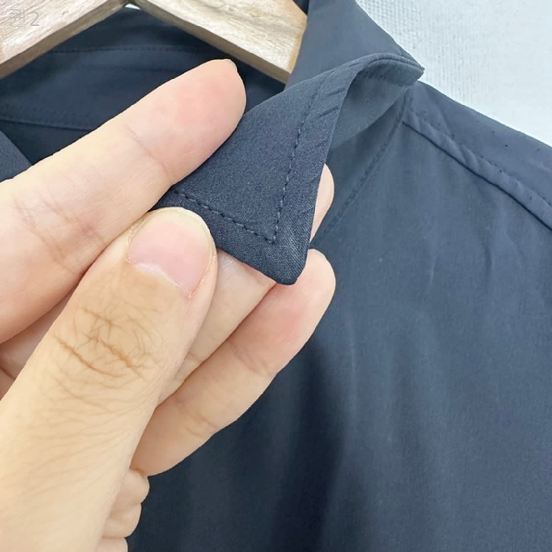 밀레골프 남자 스판 시원한 셔츠 반팔티 검정 105 상품이미지4