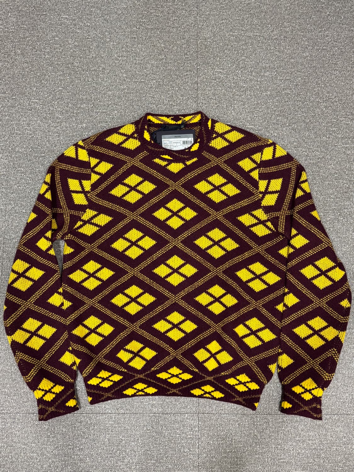 21AW 프라다 라프시몬스 자카드 지오메트릭 울 캐시미어 니트 48 상품이미지5