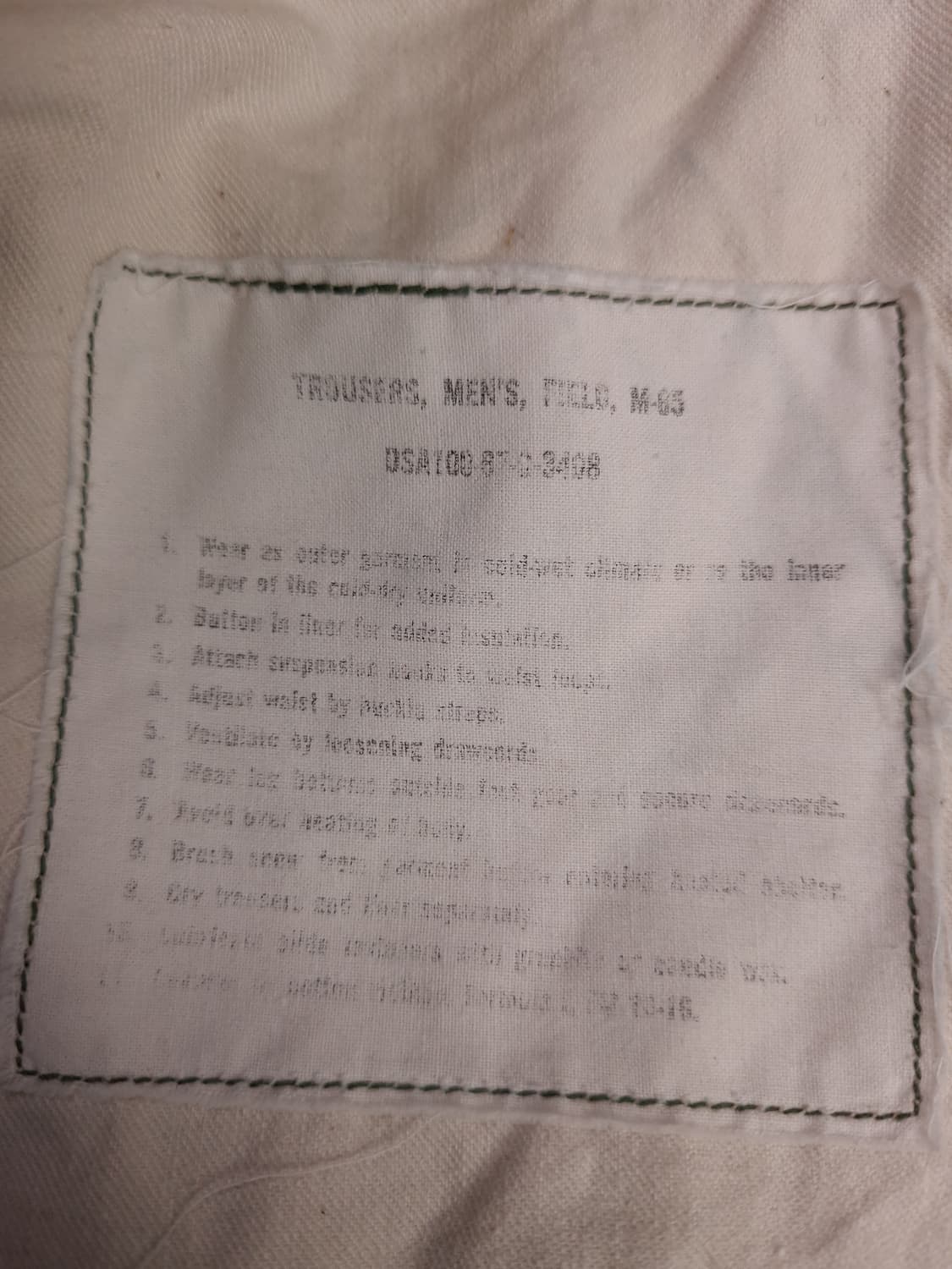 오리지날 미군 M-65 필드 카고바지 상품이미지3