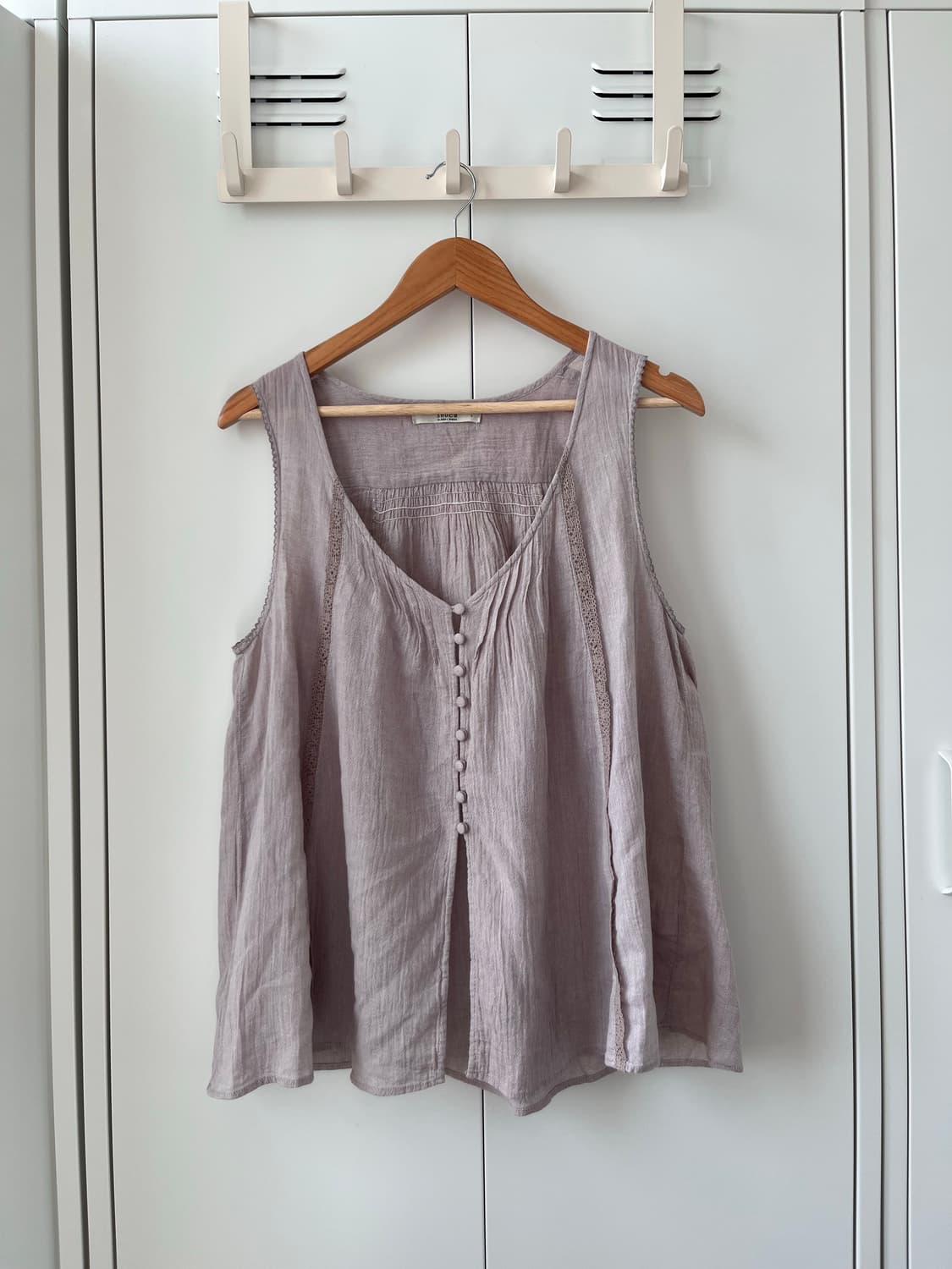 Shuca 바선생 단추 슬리브리스 상품이미지3