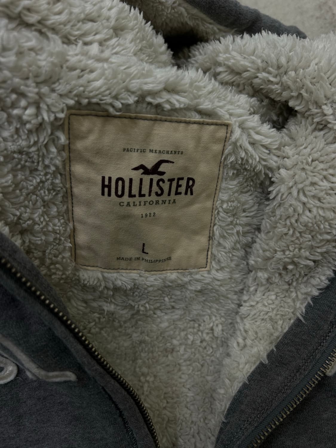 [L]홀리스터 스펠아웃 쉐르파 후드집업/그레이 상품이미지5