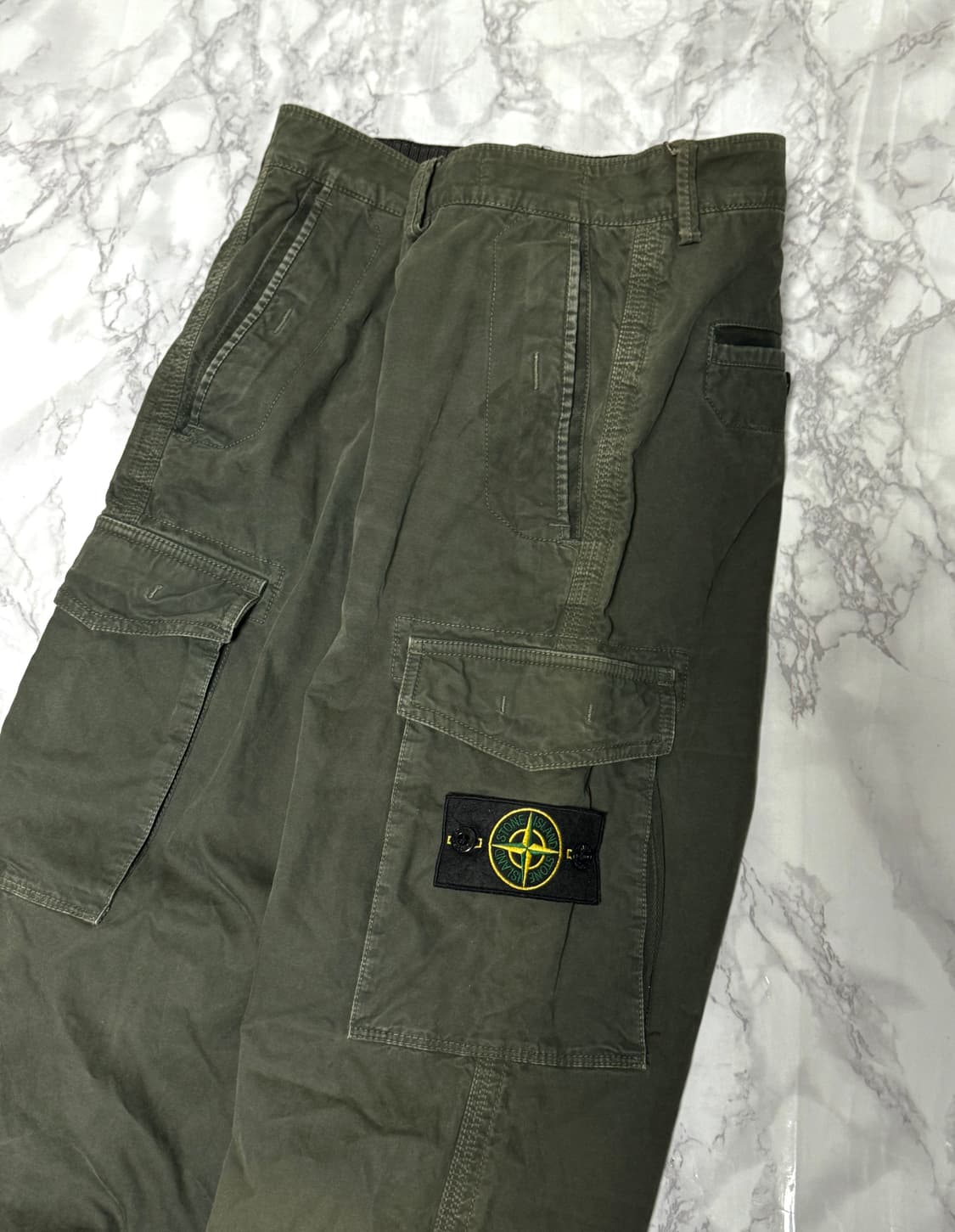 스톤아일랜드 카고 카키 바지 상품이미지2