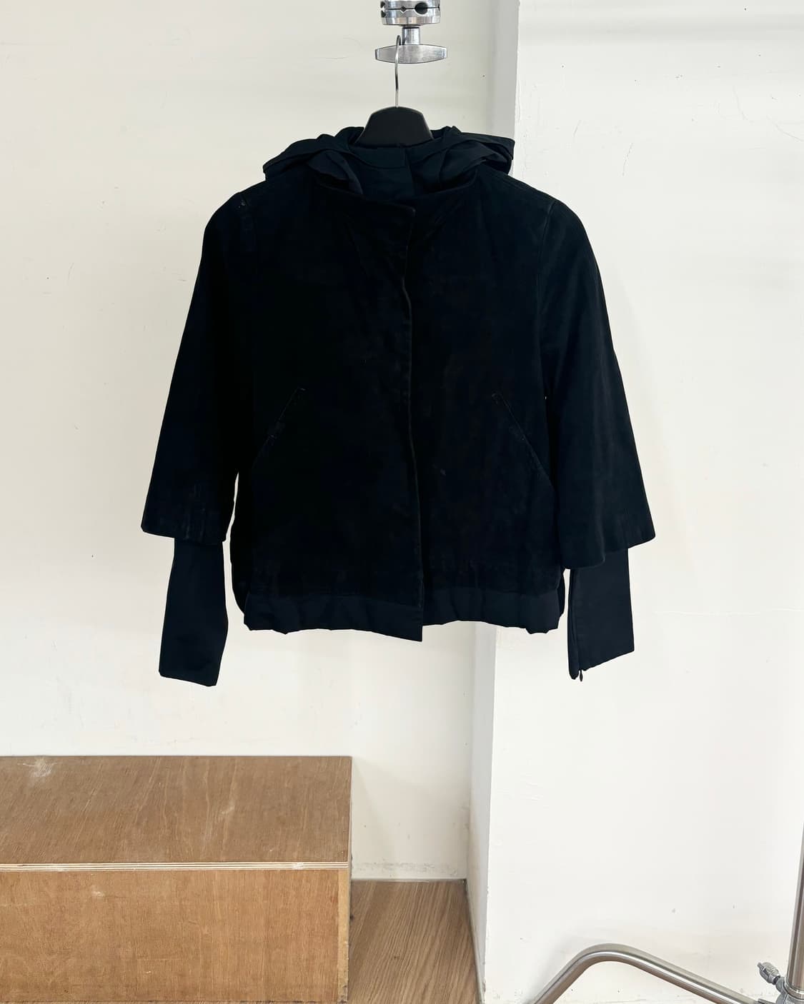 막스마라 블랙 벨벳 후드 자켓 상품이미지1