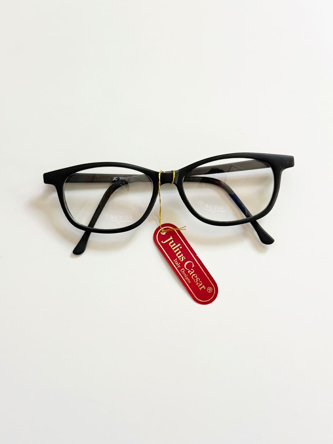 90s JULIUS CAESAR 맷블랙 뿔테 스퀘어 빈티지 안경 상품이미지2