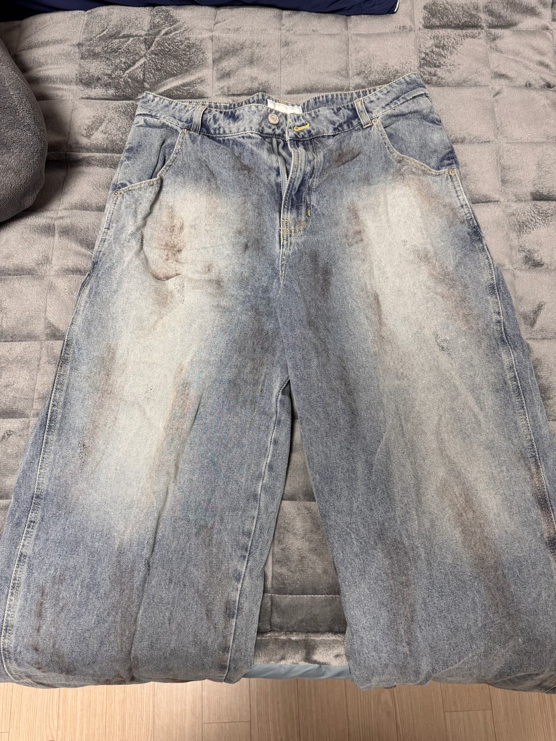 크리틱 DIRTY WASHED DENIM PANTS LIGHT BLUE 상품이미지3