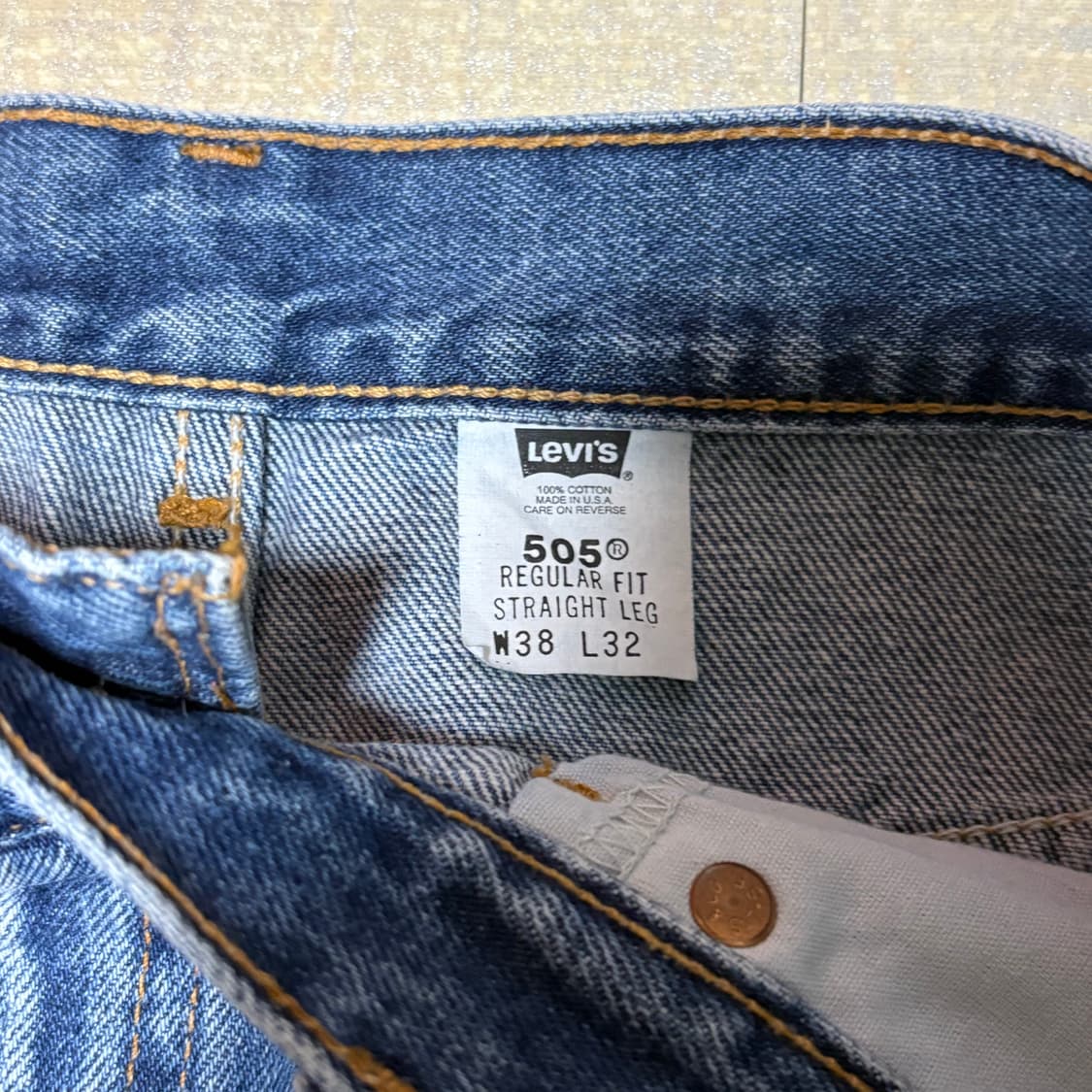 80s  CANADA 🇨🇦리바이스 505 오렌지 탭 중청 데님 상품이미지3