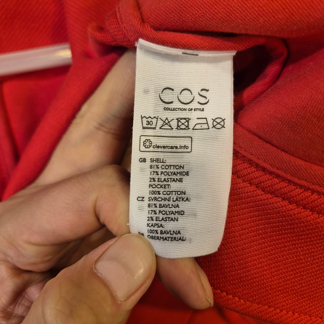 L(착샷잇음) COS 다홍색 트윌자켓  상품이미지6