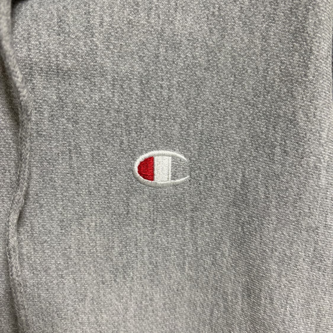 챔피온 리버스위브 기모 로고 후드티 / 그레이, L 상품이미지5