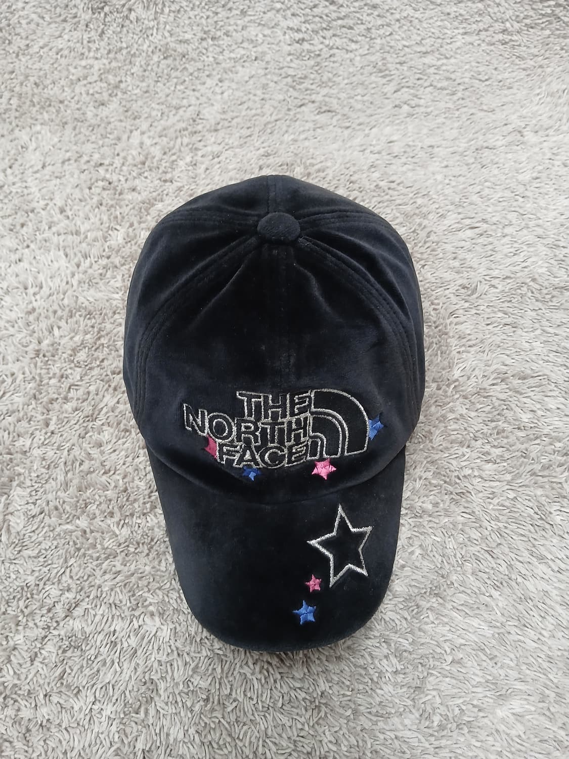 빈티지 노스페이스 블랙 벨벳 별 포인트 볼캡 상품이미지2