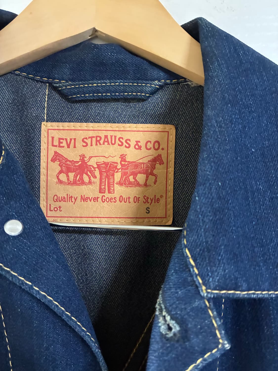 리바이스 타입 1 type1 데님 자켓 실측100 상품이미지2